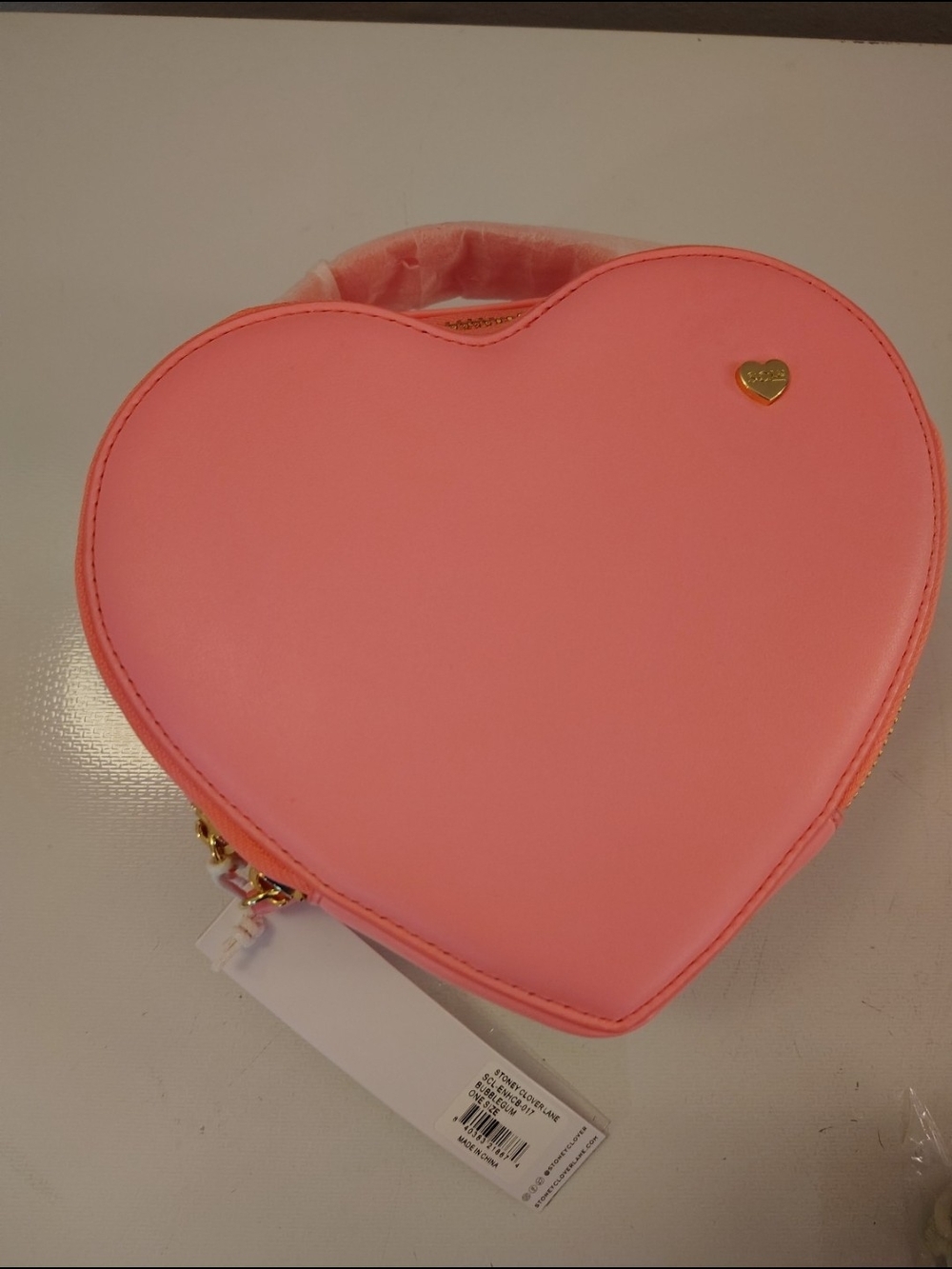 Stoney Clover Lane Pink Bubblegum Heart Crossbody Bag